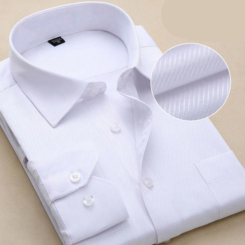 Camisa Masculina Plus Size Slim Fit Manga Comprida Social Zarvano