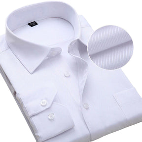 Camisa Masculina Plus Size Slim Fit Manga Comprida Social Zarvano