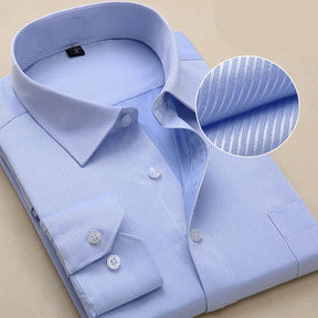 Camisa Masculina Plus Size Slim Fit Manga Comprida Social Zarvano