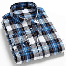 Camisa Masculina Flannel Manga Comprida Xadrez Zarvano