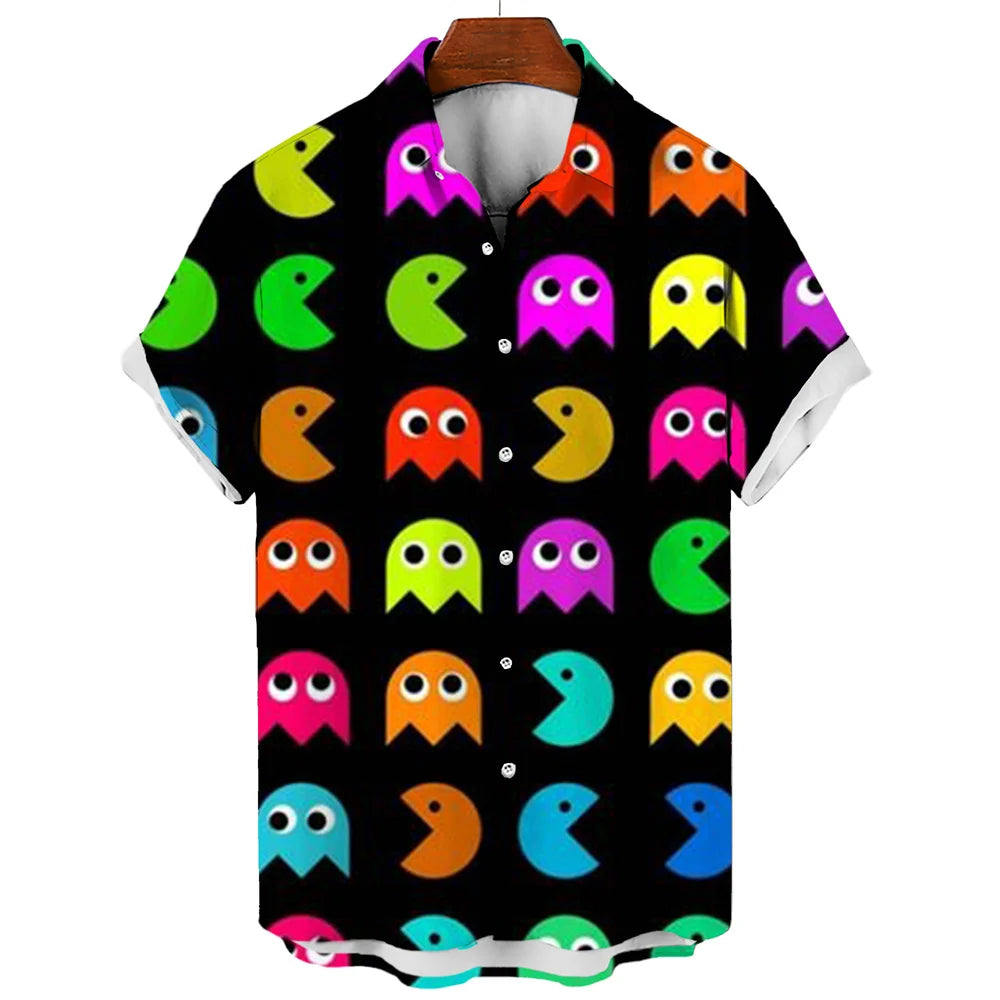 Camisa Masculina Pac Man Estampada Zarvano