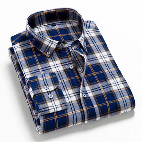 Camisa Masculina Flannel Manga Comprida Xadrez Zarvano