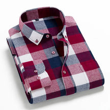 Camisa Masculina Flannel Manga Comprida Xadrez Zarvano