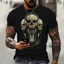 Camiseta Masculina Estampa Skull Zarvano