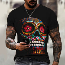 Camiseta Masculina Estampa Skull Zarvano