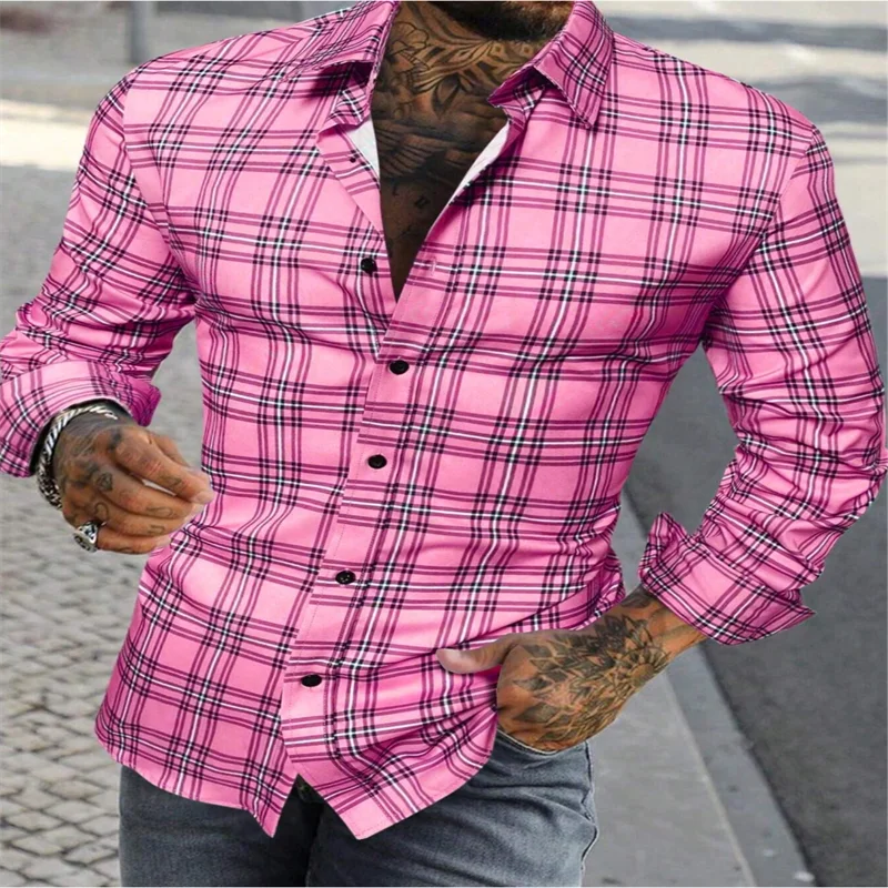 Camisa Masculina Listrada Xadrez Manga Comprida Zarvano