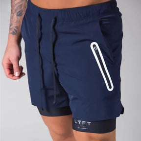 Short Masculino Esportivo Duplo Dry Zarvano