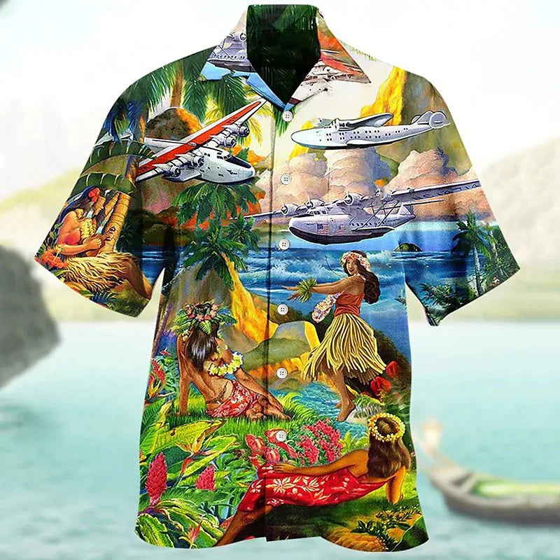 Camisa Masculina Havai Estampada Zarvano