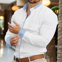 Camisa Masculina Slim Fit Manga Comprida Listrada Zarvano