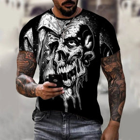 Camiseta Masculina Estampa Skull Zarvano