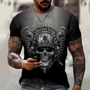 Camiseta Masculina Estampa Skull Zarvano