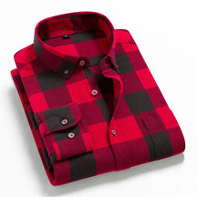 Camisa Masculina Flannel Manga Comprida Xadrez Zarvano