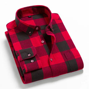 Camisa Masculina Flannel Manga Comprida Xadrez Zarvano