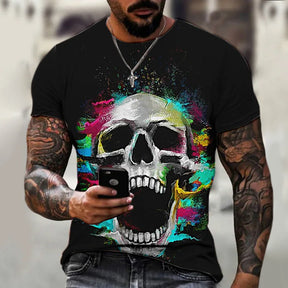 Camiseta Masculina Estampa Skull Zarvano