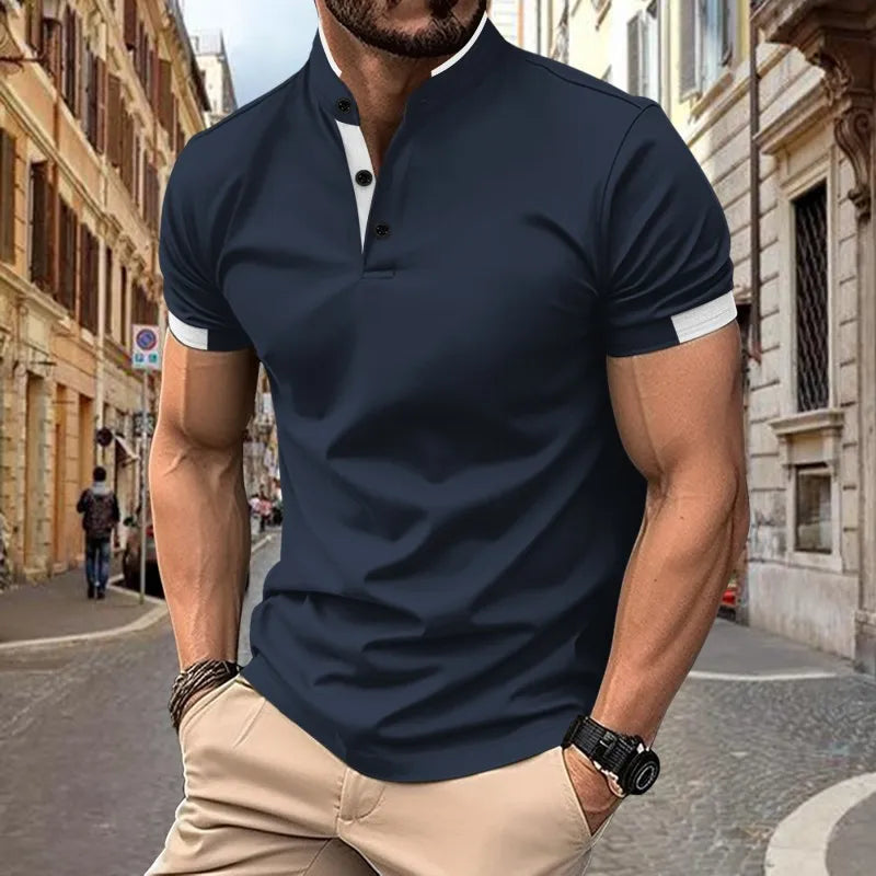 Camisa Masculina Polo Militar Casual Zarvano