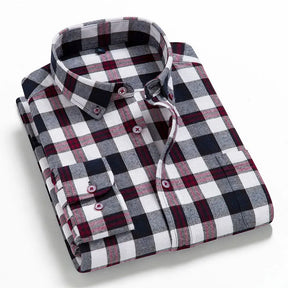 Camisa Masculina Flannel Manga Comprida Xadrez Zarvano