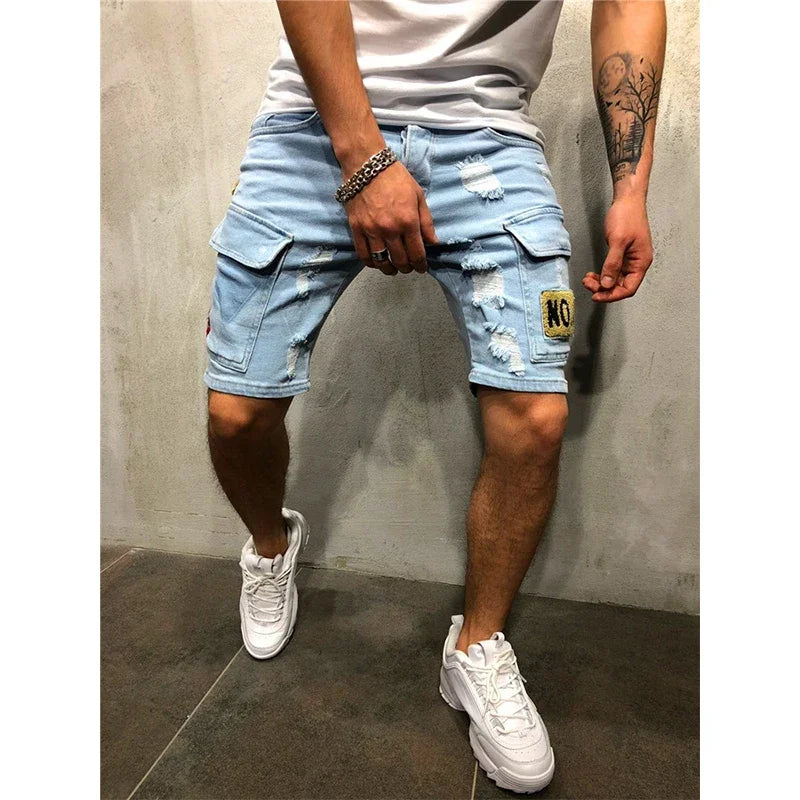 Shorts Masculino Jeans Loose Straight