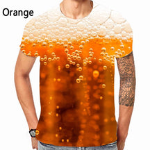 Camiseta Masculina 3D Beer Print Zarvano