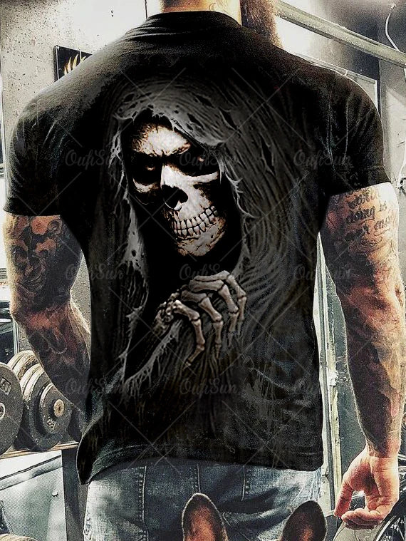 Camiseta Masculina Estampa Skull Zarvano