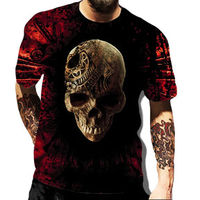 Camiseta Masculina Estampa Skull Zarvano