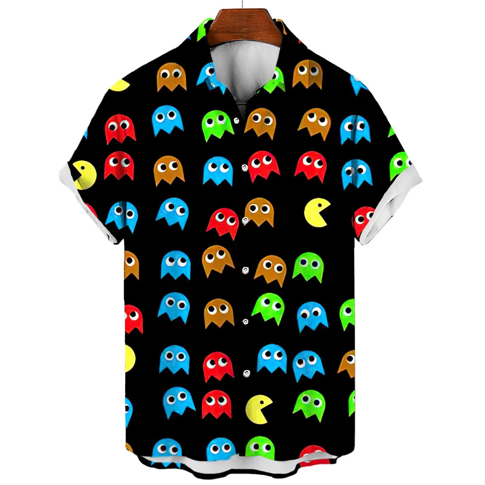 Camisa Masculina Pac Man Estampada Zarvano