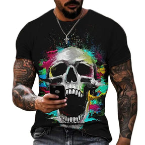 Camiseta Masculina Estampa Skull Zarvano