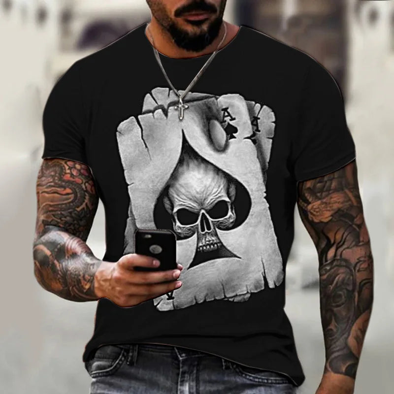 Camiseta Masculina Estampa Skull Zarvano